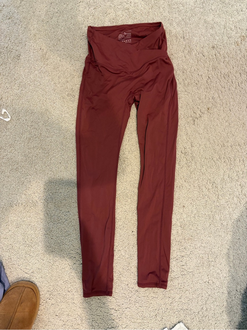 KanCan Burgundy High-Waist Leggings